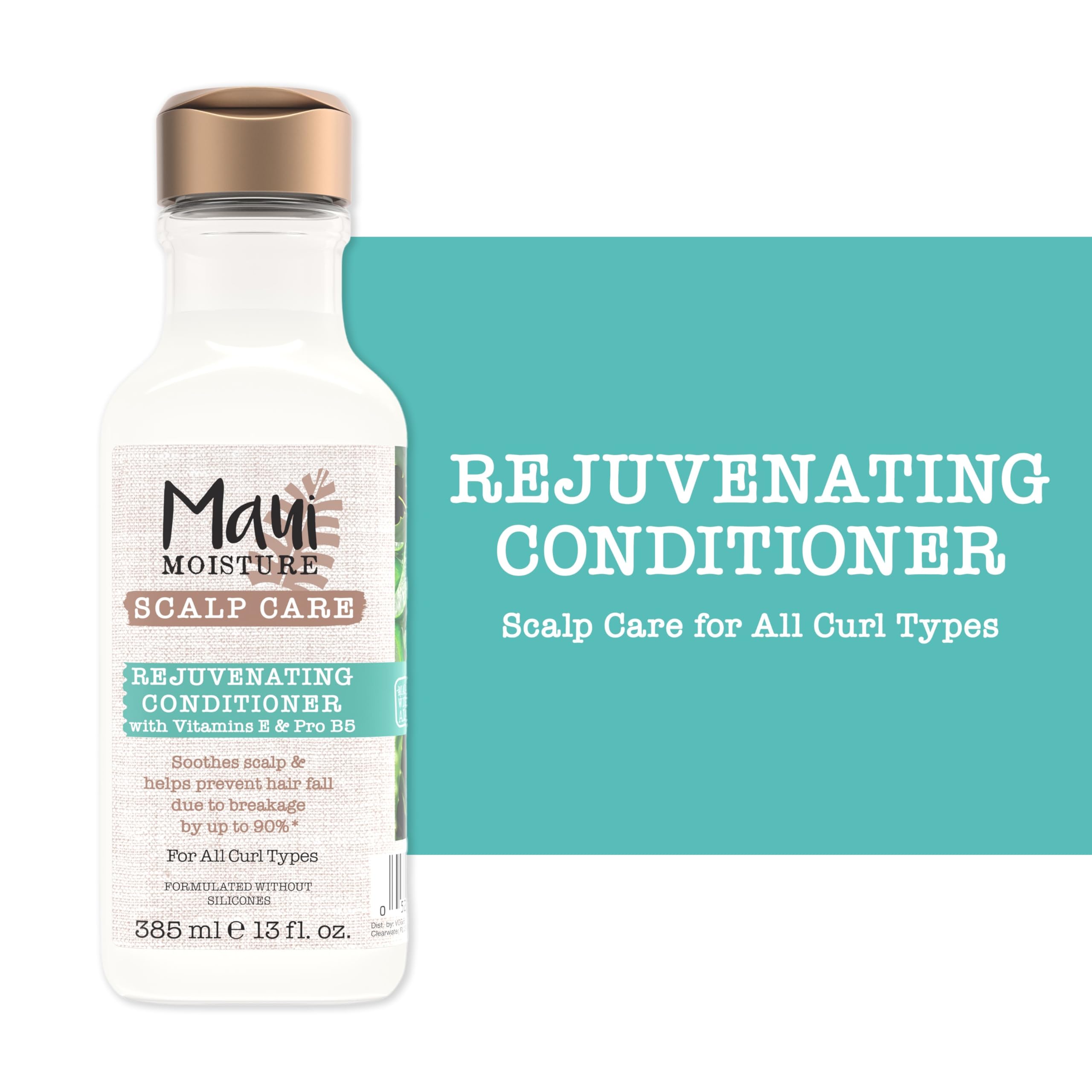Maui Moisture Packaging closeup highlighting natural coconut water and vegan ingredients.