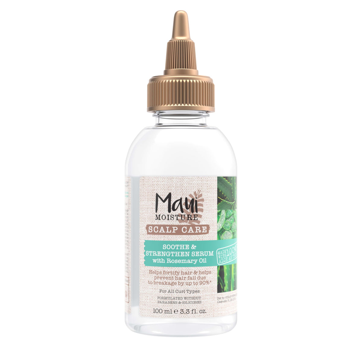 Maui Moisture Scalp Care serum bottle pour promotes soothing scalp care