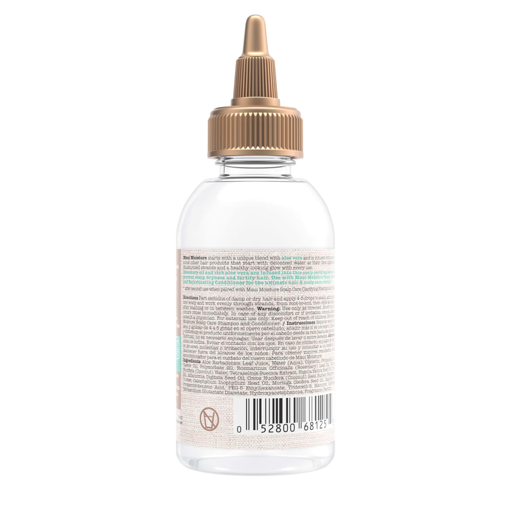 Maui Moisture Scalp Care vegan formula excludes mineral oil and silicones