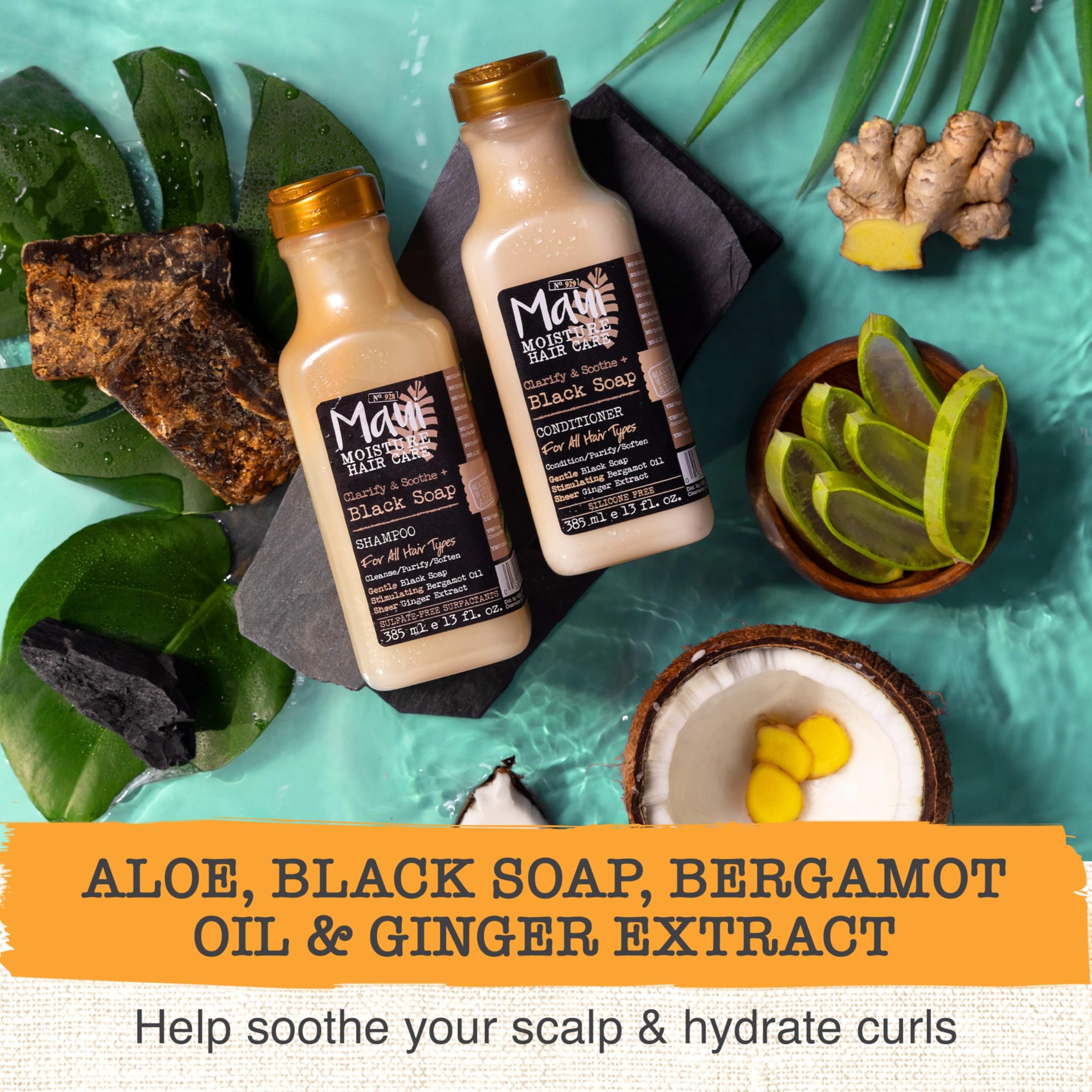 Maui Moisture scalp hydration on curls after use