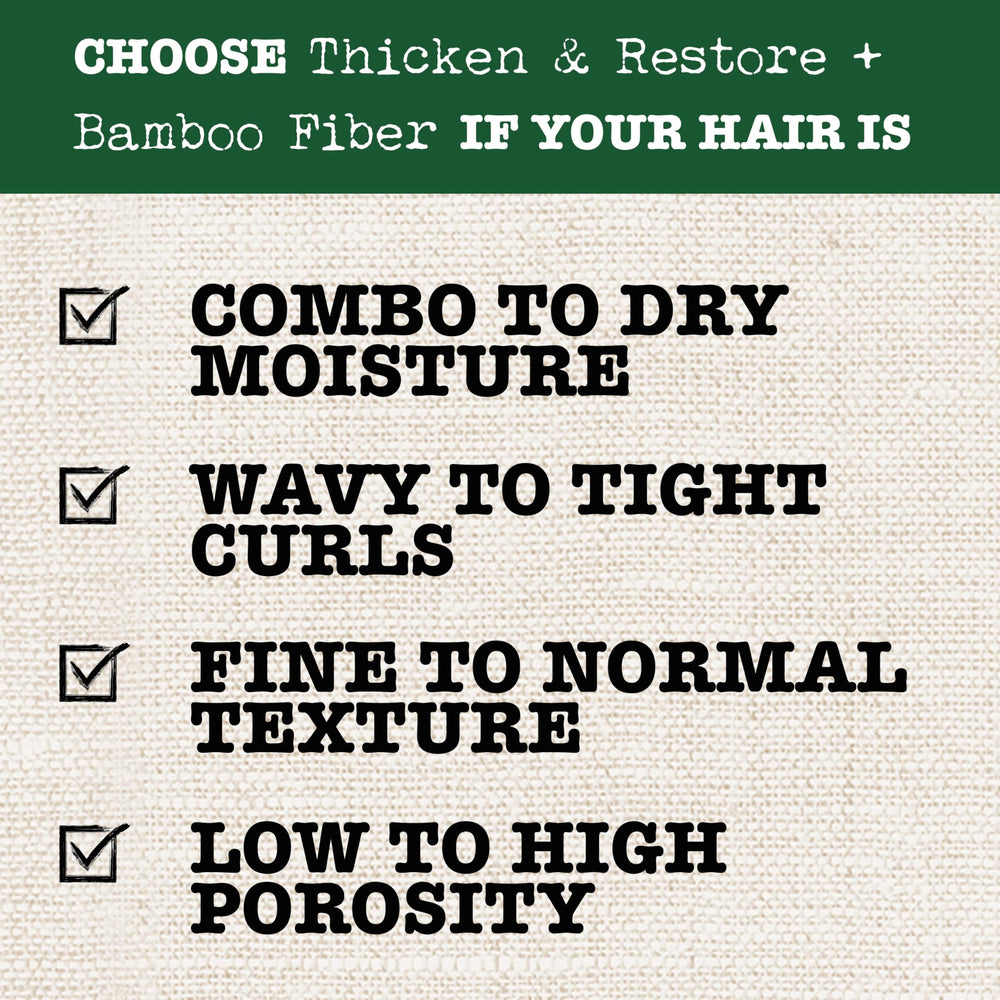 Maui Moisture Thicken & Restore - fibras de bambú densifican rizos.