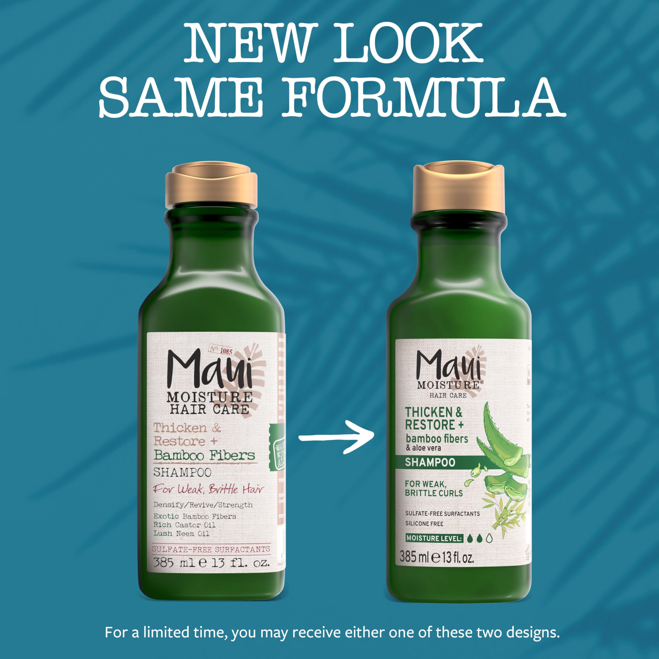 Maui Moisture Thicken & Restore - aloe vera fortalece rizos con ingredientes naturales.