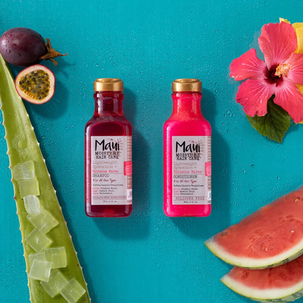 Uso diario seguro para cabello rizado y teñido con Maui Moisture.