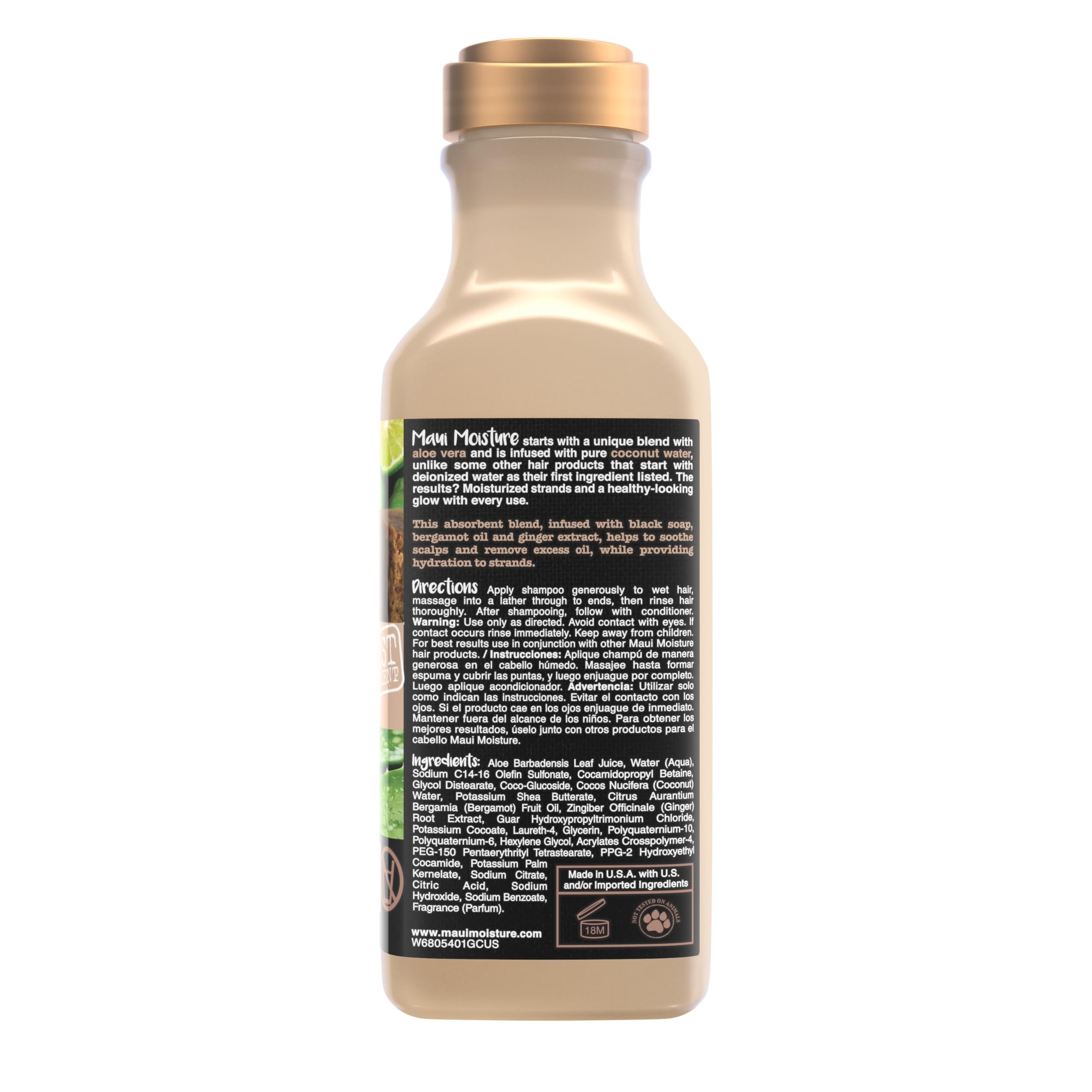 Maui Moisture vegan cruelty-free icons on packaging