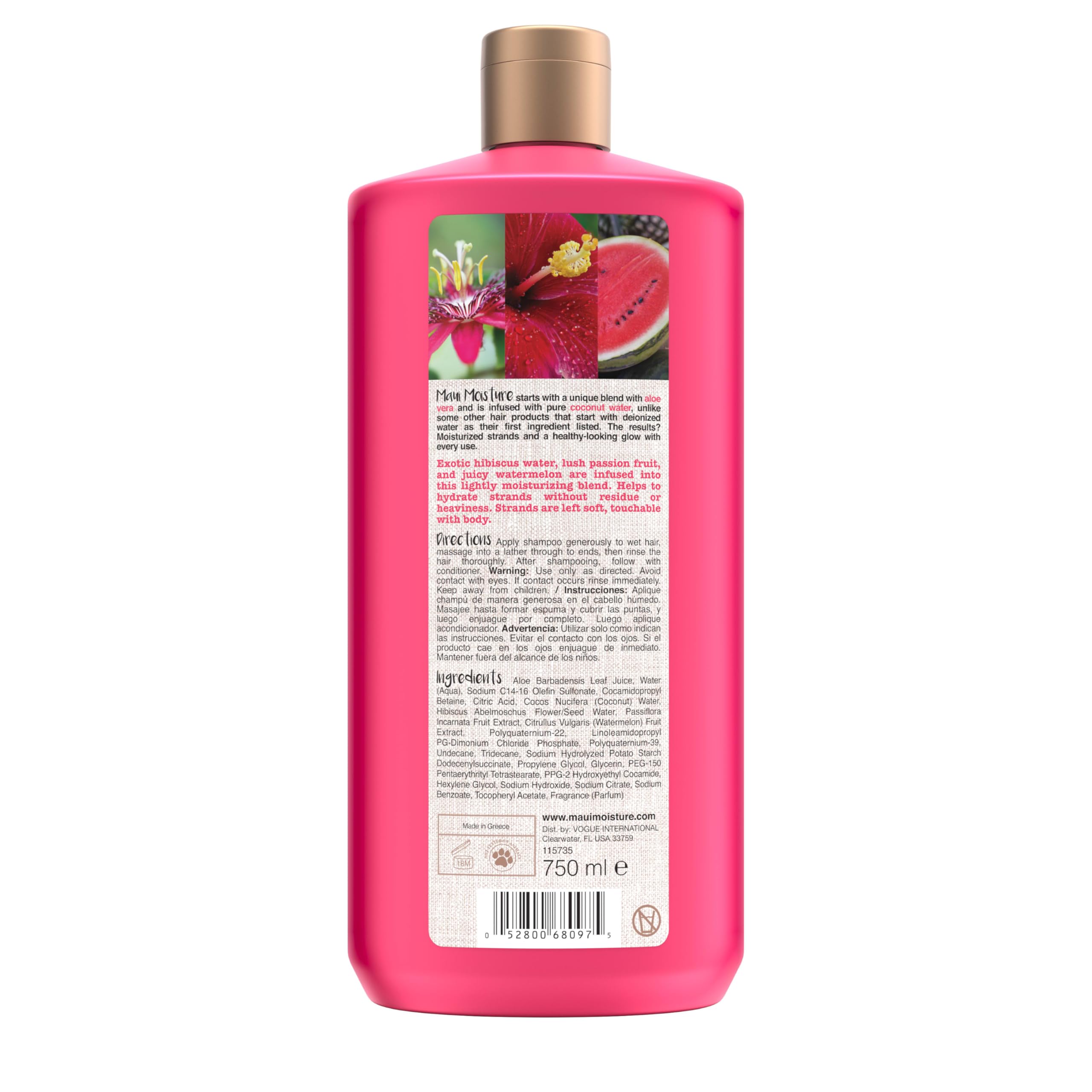 Producto vegano y sin sulfatos de Maui Moisture para cabello sensible.