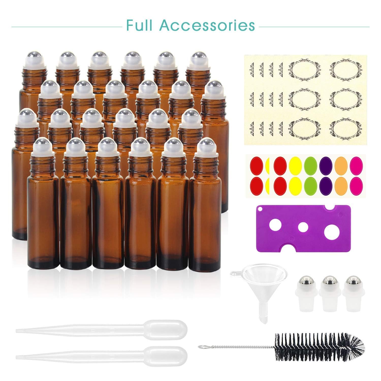 Mavogel amber glass cap and roller for smooth application