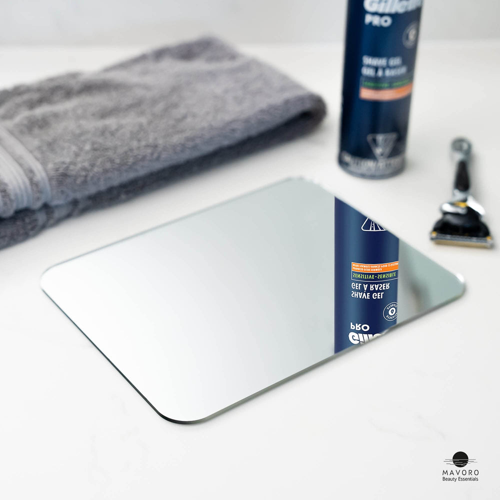Mavoro frameless design shower mirror adds sleek style