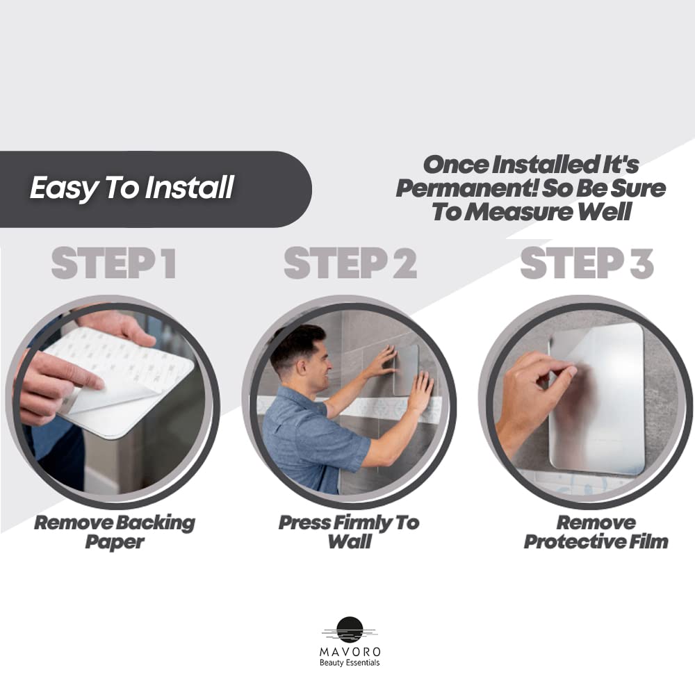 Mavoro less fog shower mirror for clearer shaving