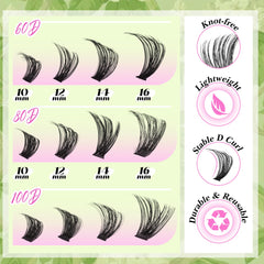 Mavphnee 100D cluster lashes provide ultra-dense lashes for drama.