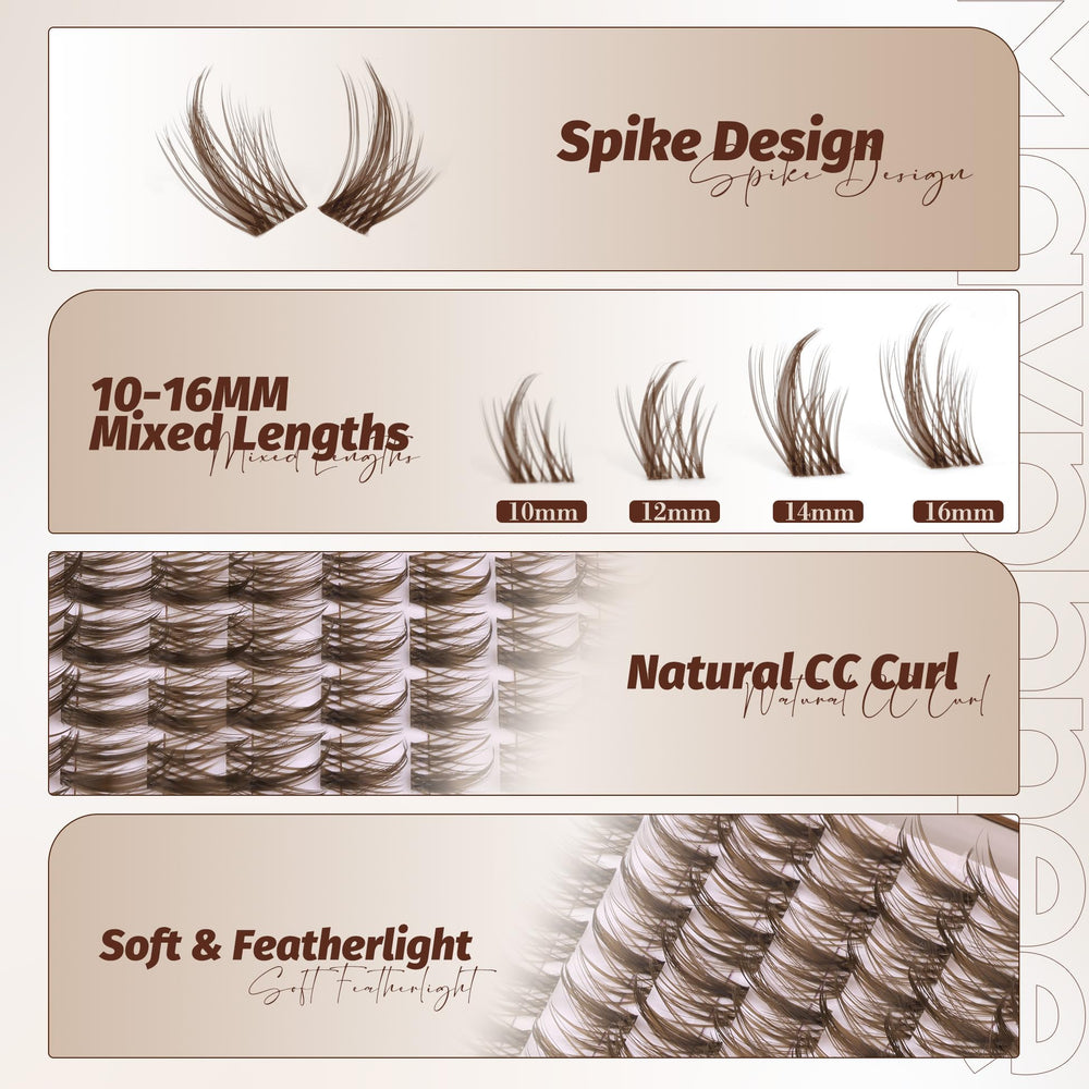 Mavphnee 120-pack lash clusters ideal for at-home DIY application