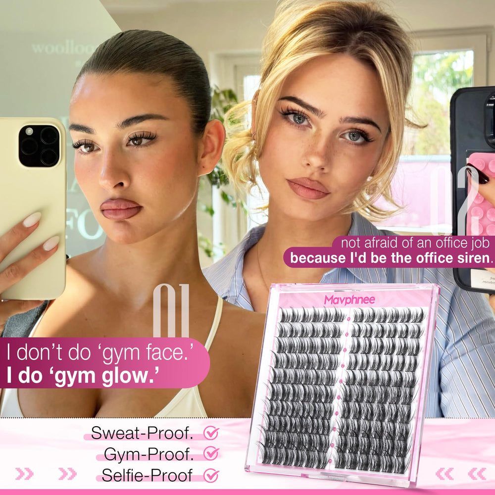 Mavphnee 120 pcs lash clusters pack for multiple wearings