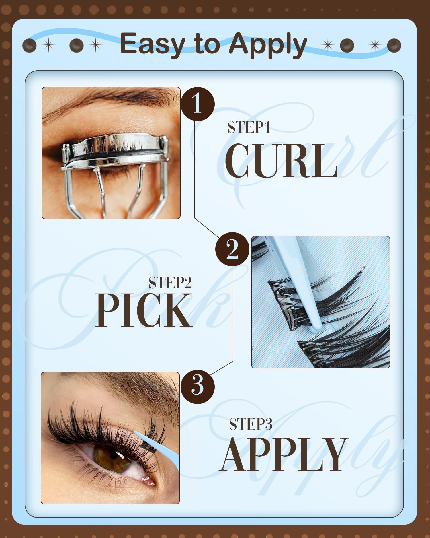Mavphnee self-adhesive clusters activate with a gentle press for quick wear.