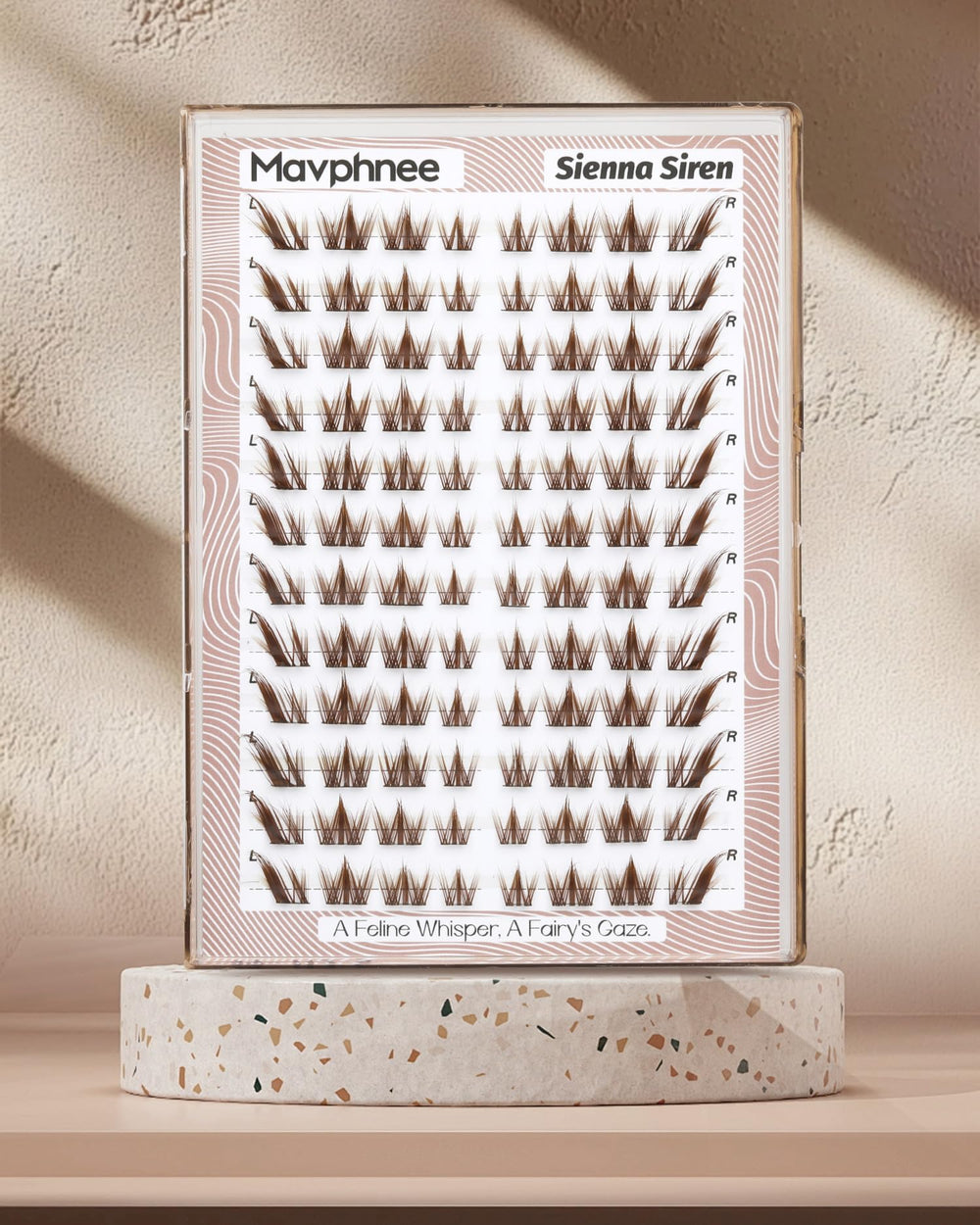 Mavphnee cat eye clusters help achieve a subtle, flattering curl and length.