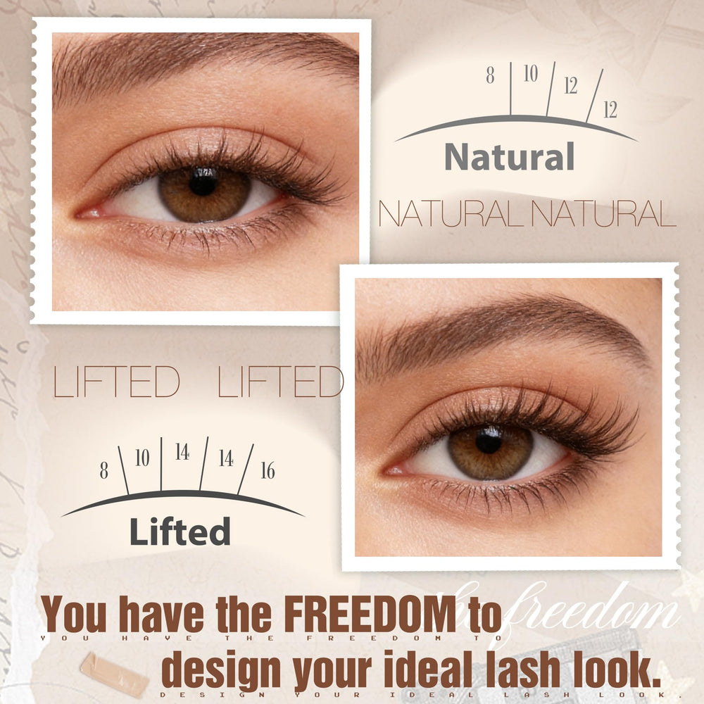 Mavphnee Brown Cluster Lashes range 8-16mm provides customizable volume.