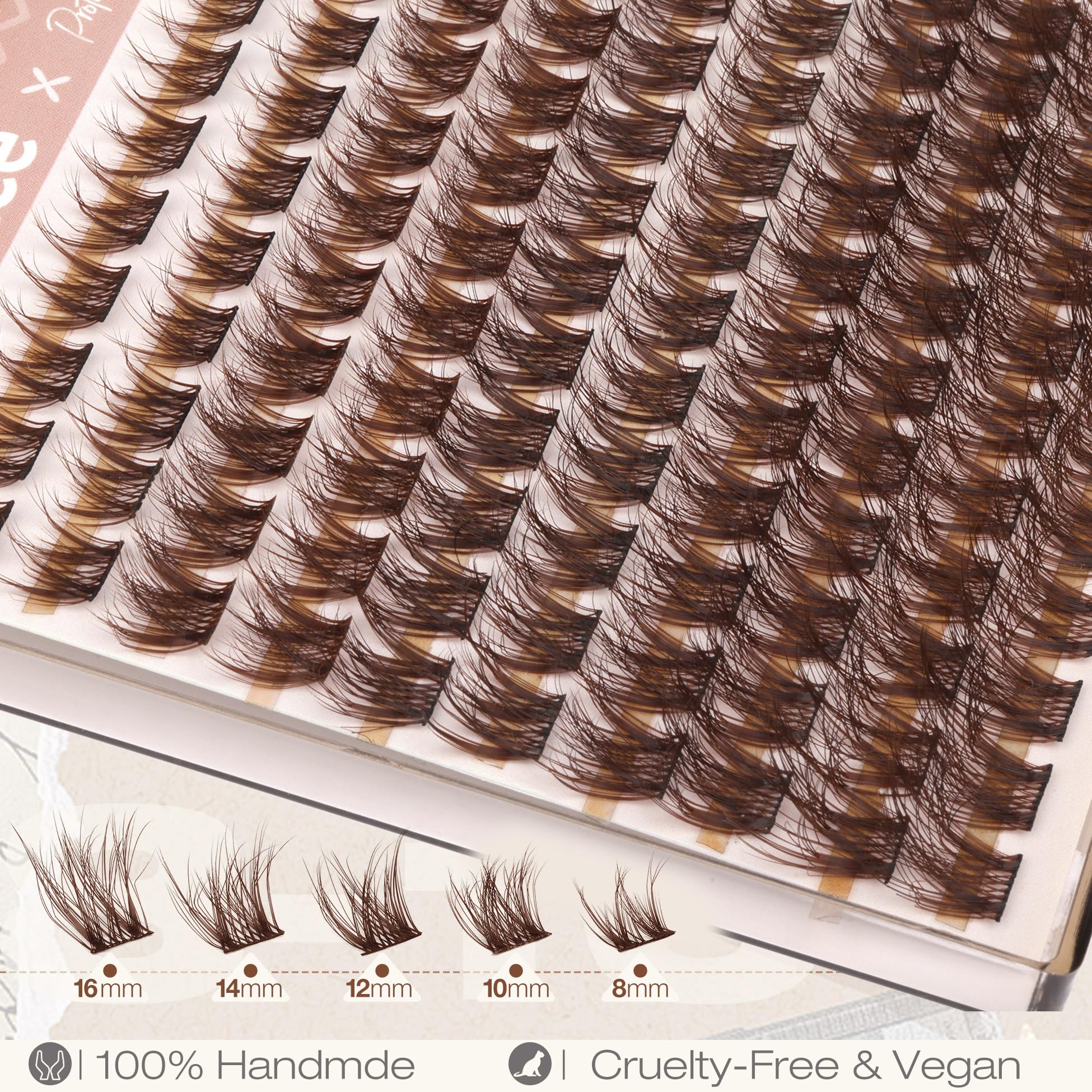 Mavphnee Brown Cluster Lashes long-lasting wear suits all-day events and evenings.