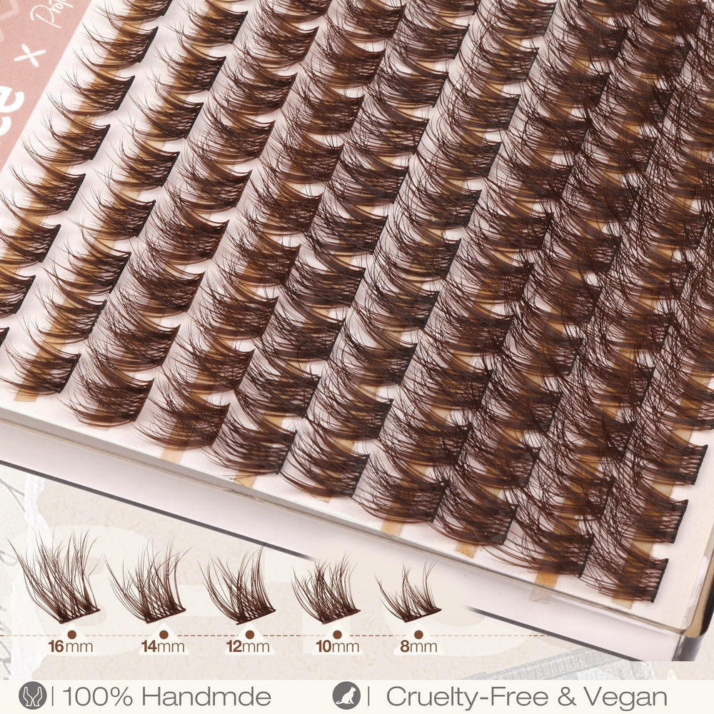 Mavphnee Brown Cluster Lashes long-lasting wear suits all-day events and evenings.