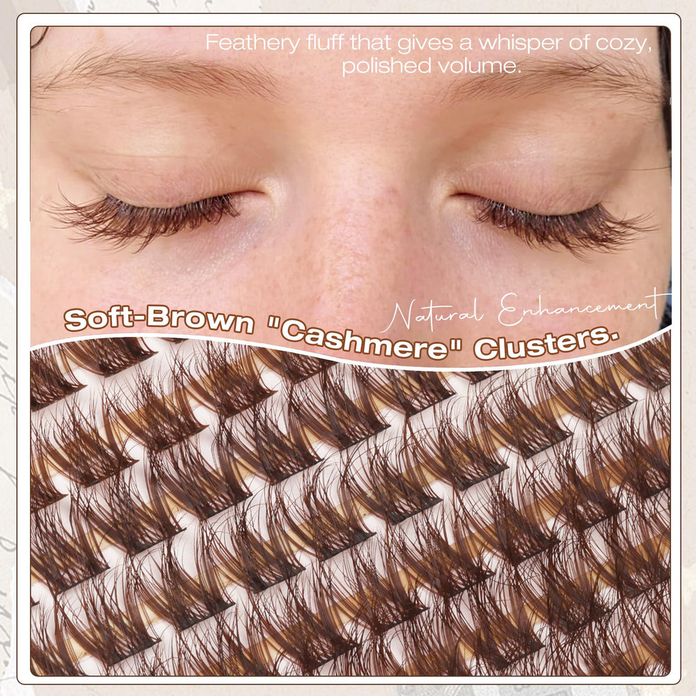 Mavphnee Brown Cluster Lashes reusable vegan clusters for sustainable beauty routines.