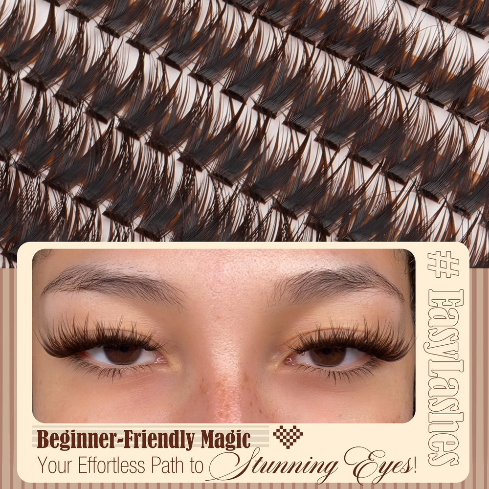 Mavphnee brown lash clusters 180pcs pack offers value and variety