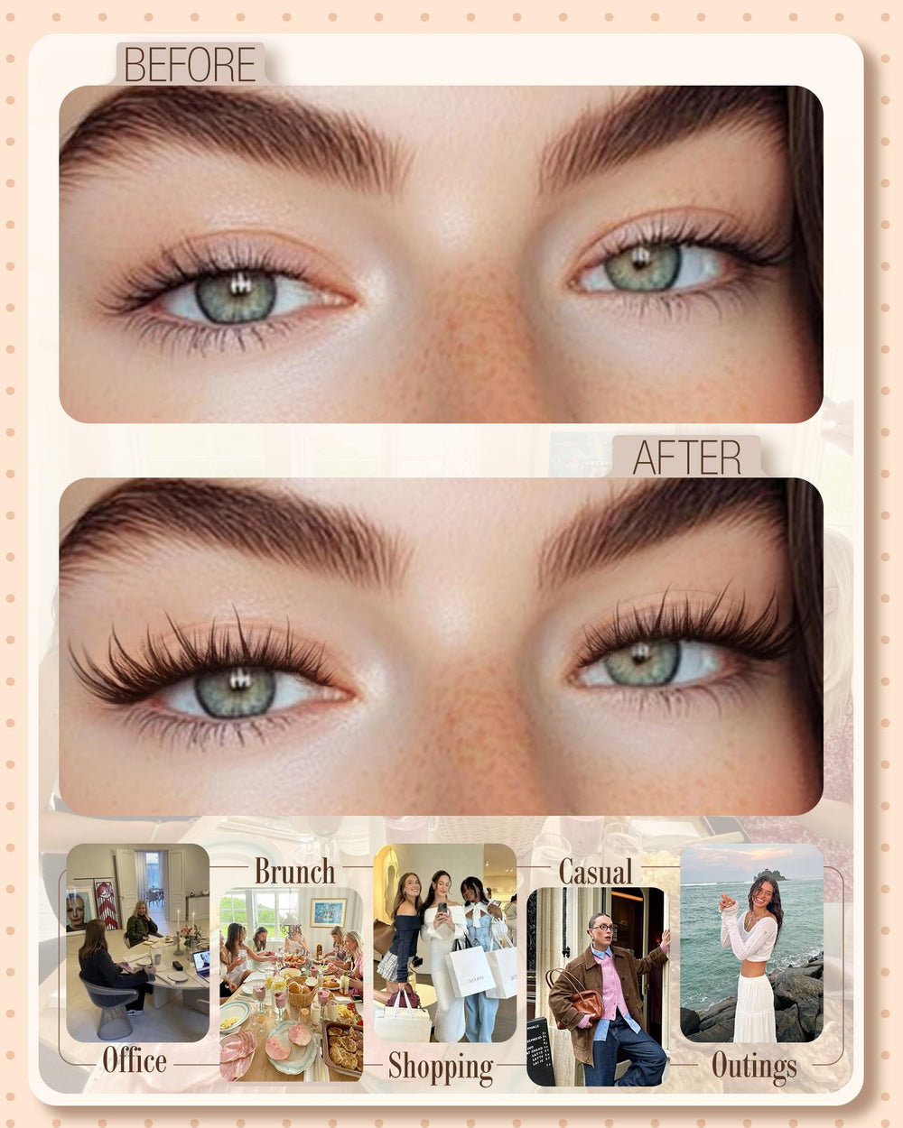 Mavphnee lashes designed for short to long eye shapes.