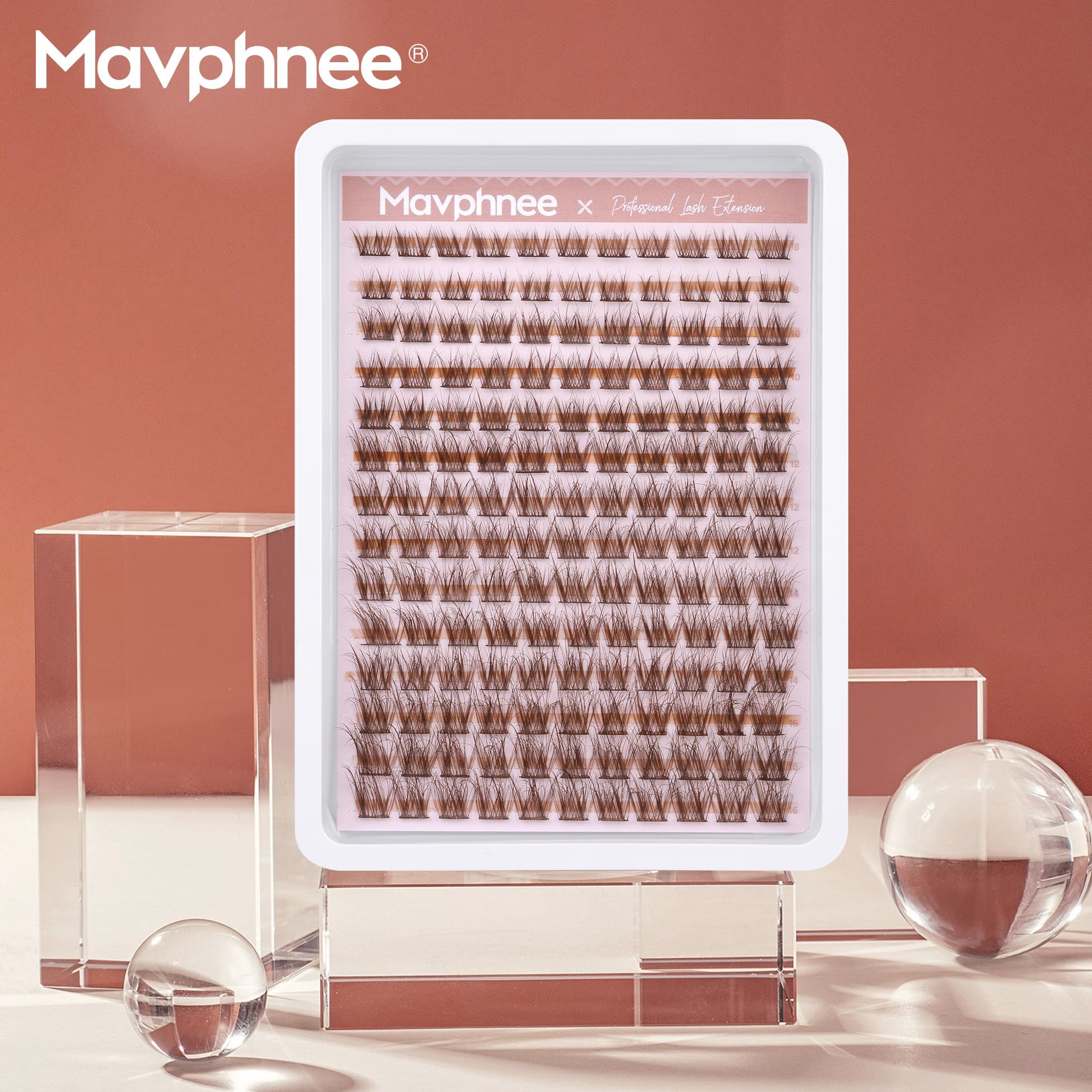 Mavphnee brown-lash-clusters-beginner-friendly ideal for beginners practicing lash application.