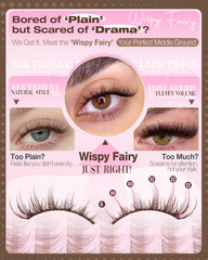 Mavphnee Brown Lash Clusters CC Curl for feather-light volume