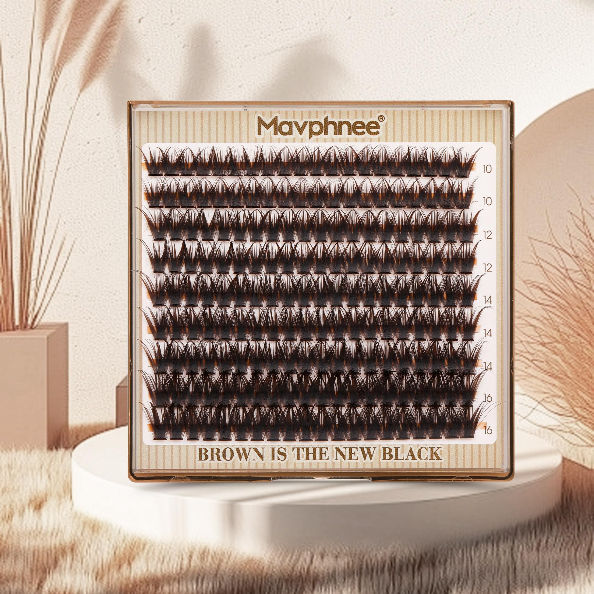 Mavphnee brown lash clusters daily wear for a soft, natural finish