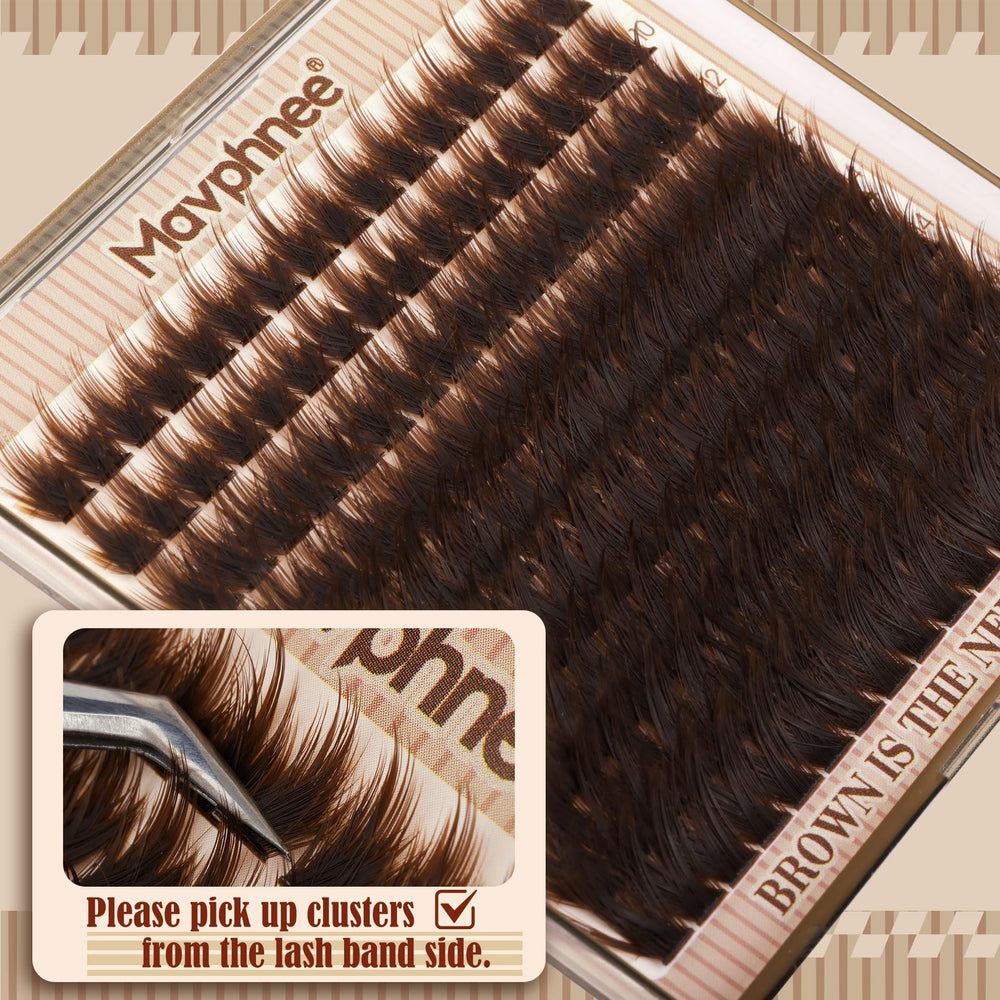 Mavphnee lash clusters help craft a doll-eye effect
