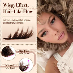 Mavphnee brown lash clusters easy to apply for quick looks