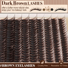 Mavphnee brown lash clusters feather-light wear for all-day comfort