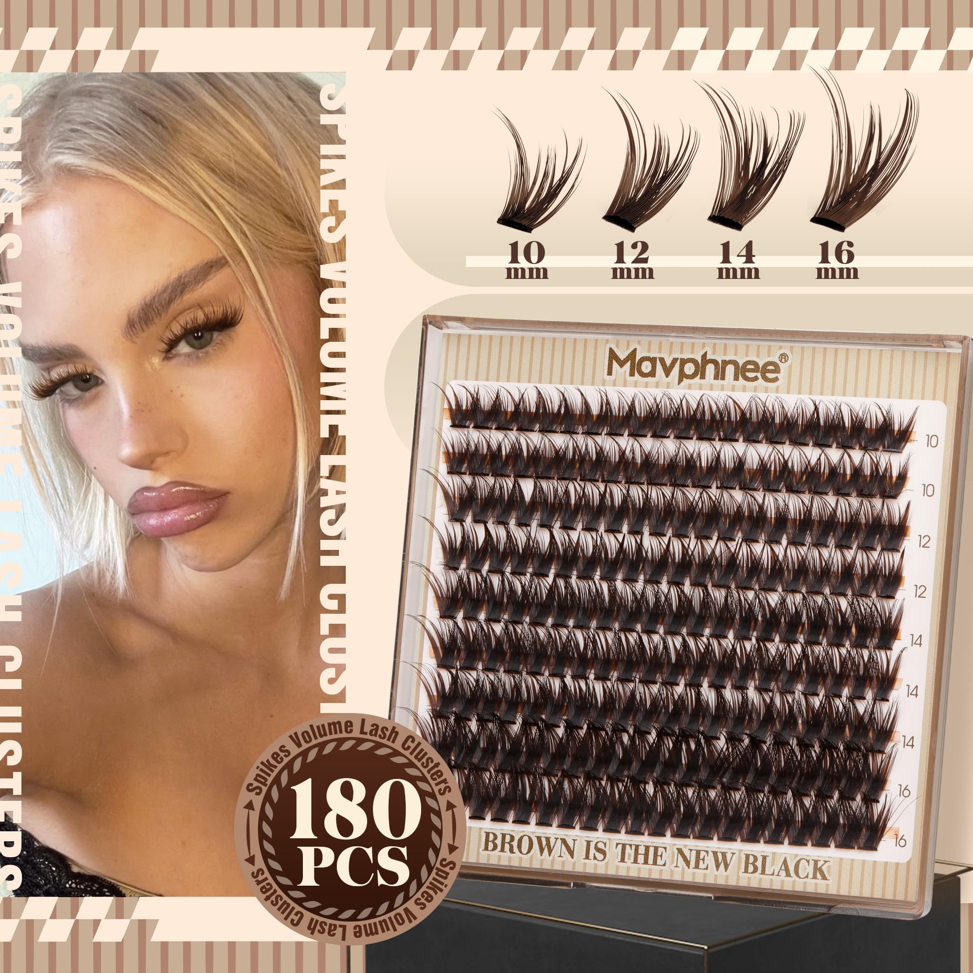 Mavphnee brown lash clusters natural look for everyday elegance