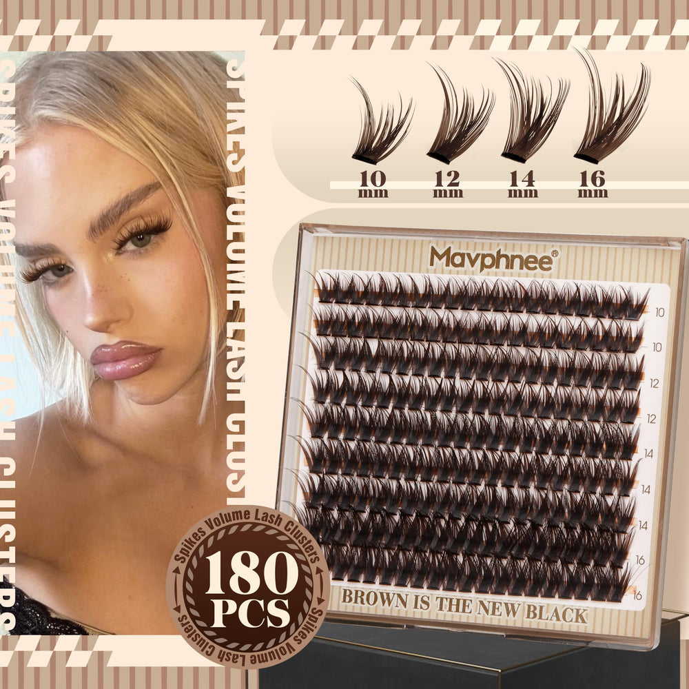 Mavphnee brown lash clusters natural look for everyday elegance