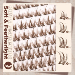 Mavphnee brown lashes 10-16mm – wispy lengths for eye-flattering volume.