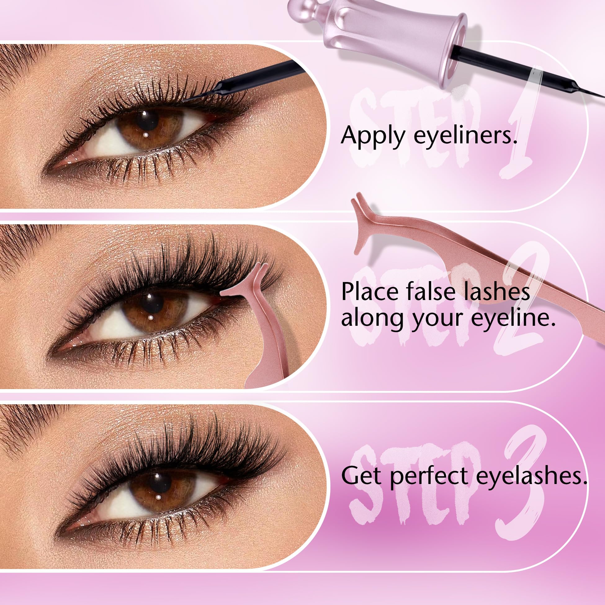 Mavphnee cat-eye look with magnetic lashes for day-to-night style.