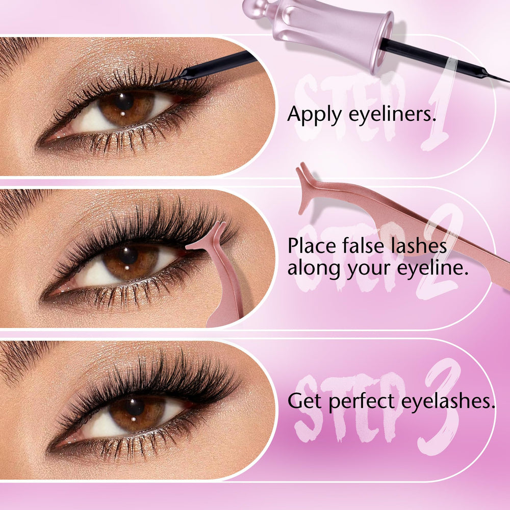 Mavphnee cat-eye look with magnetic lashes for day-to-night style.