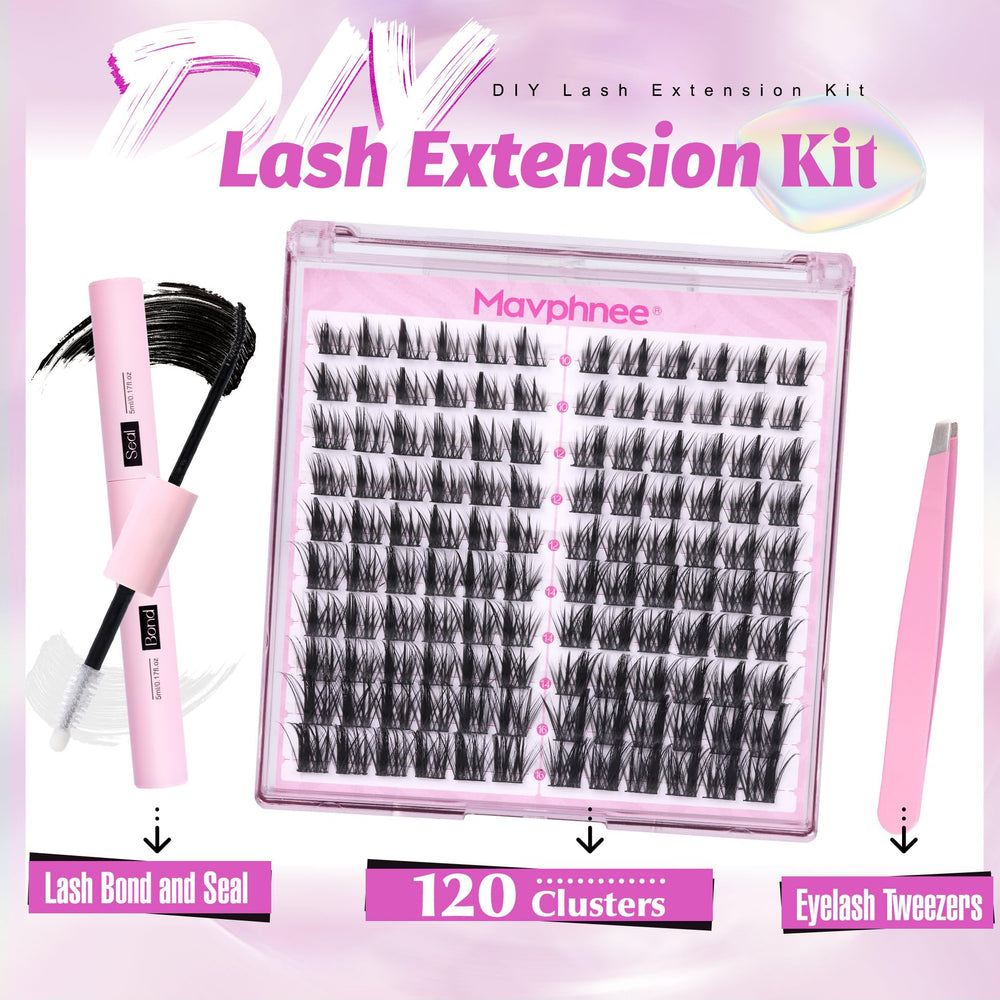 Mavphnee CC-Curly lash clusters in 10-16mm for versatile looks.