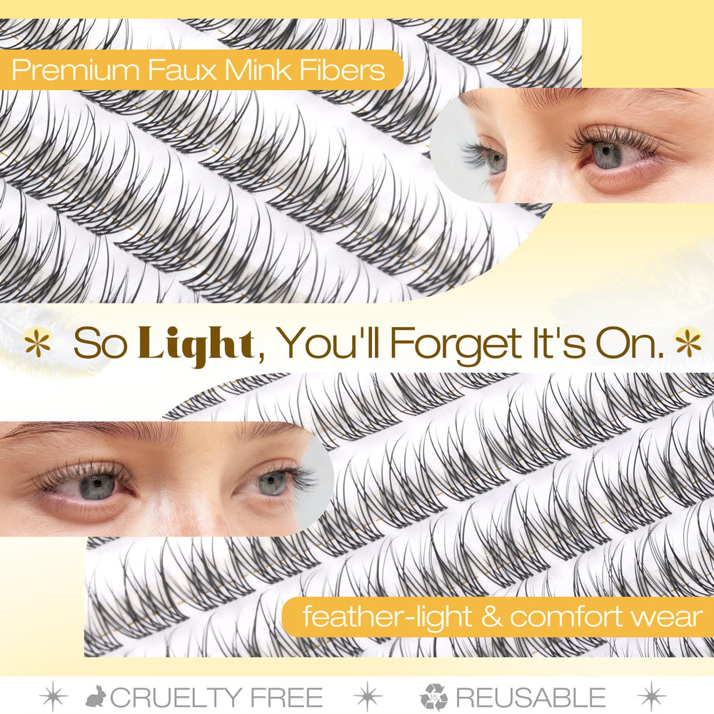 Mavphnee CC Curve lash clusters deliver a natural curl that elevates daily looks.