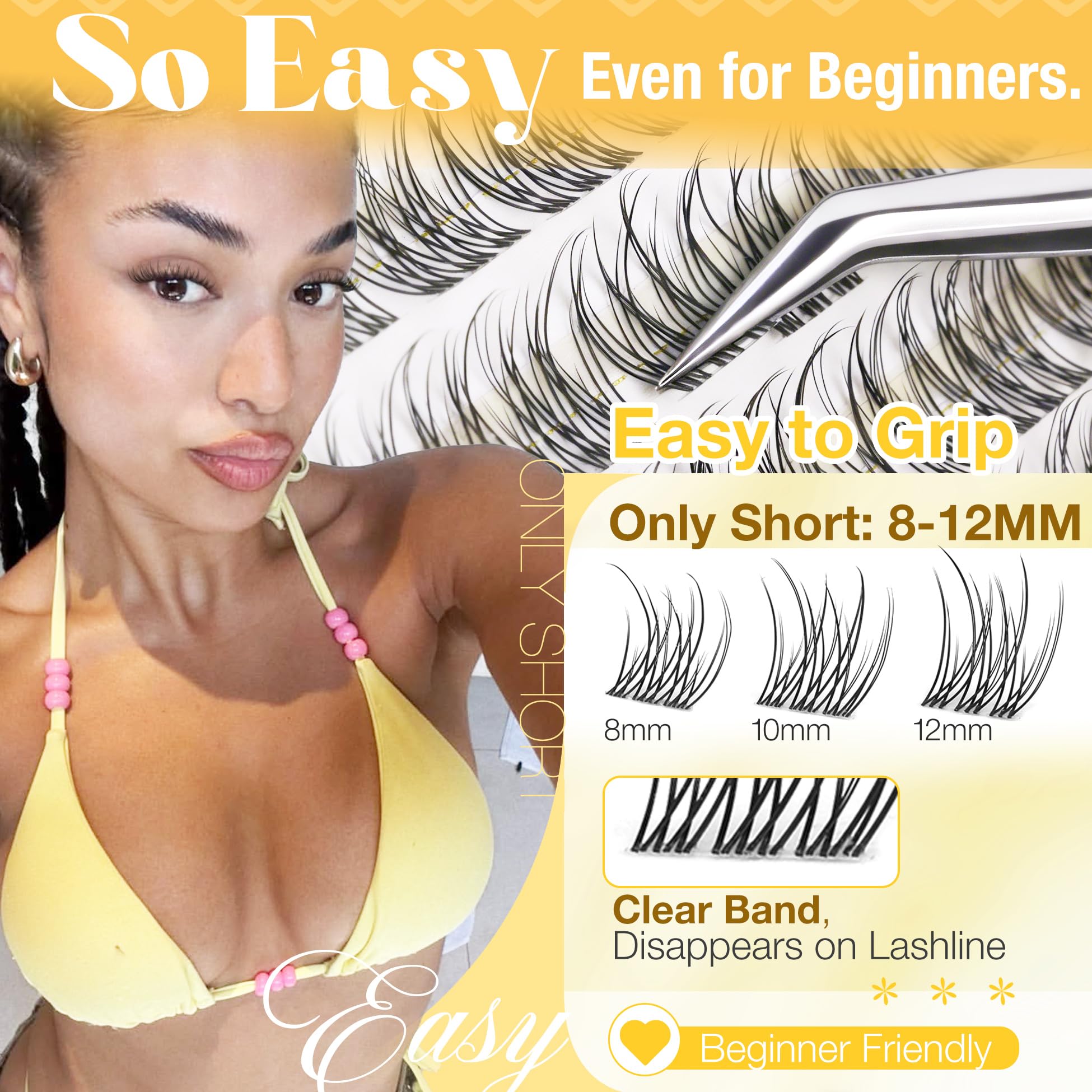 Mavphnee clear band lashes blend seamlessly along the lash line.