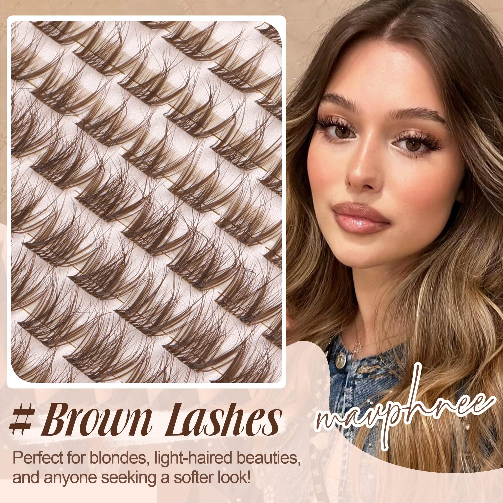 Mavphnee clear band lashes disappear along the lash line for comfort.