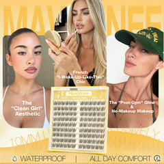 Mavphnee clear-band lashes offer sleep-safe comfort and seamless lash line.