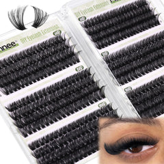 Mavphnee d-curly cluster eyelashes pack showing fluffy natural-looking clusters.