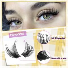 Mavphnee D-curly clusters lift lashes for a wider-eyed effect