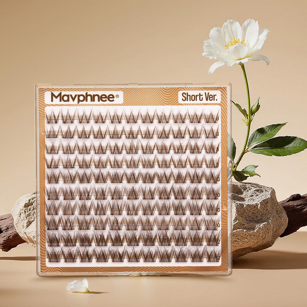 Mavphnee dark brown lashes suit blondes and light hair colors.