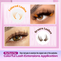 DIY lash extension setup with Mavphnee enables strong hold and sealing