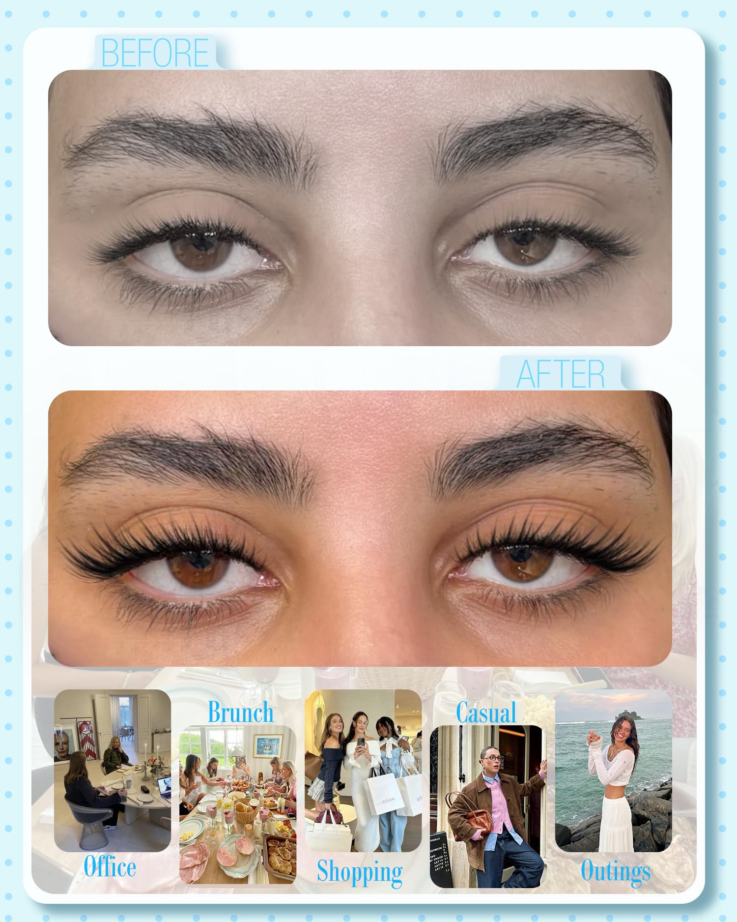 Mavphnee Durable reusable lash clusters for multiple uses