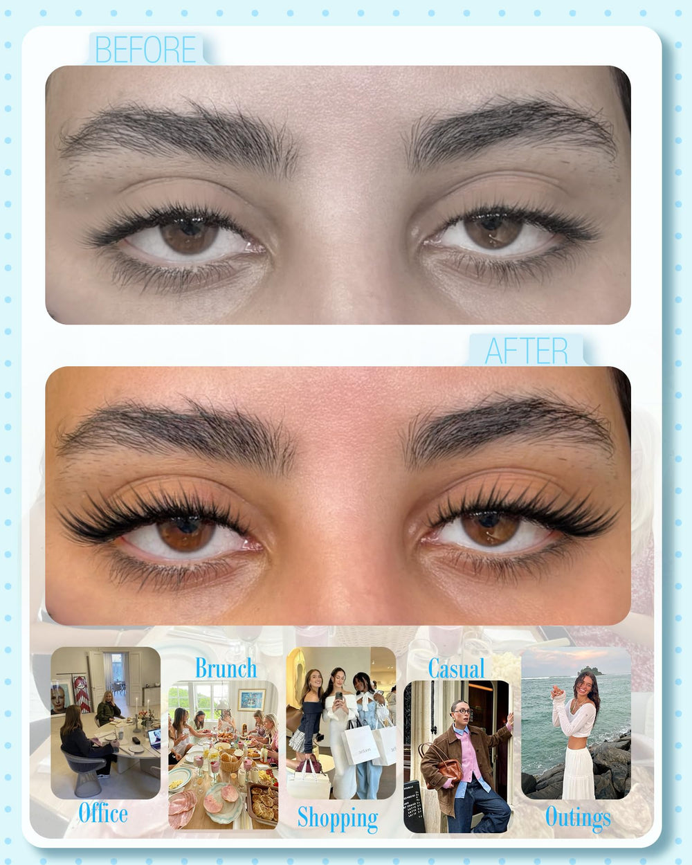 Mavphnee Durable reusable lash clusters for multiple uses