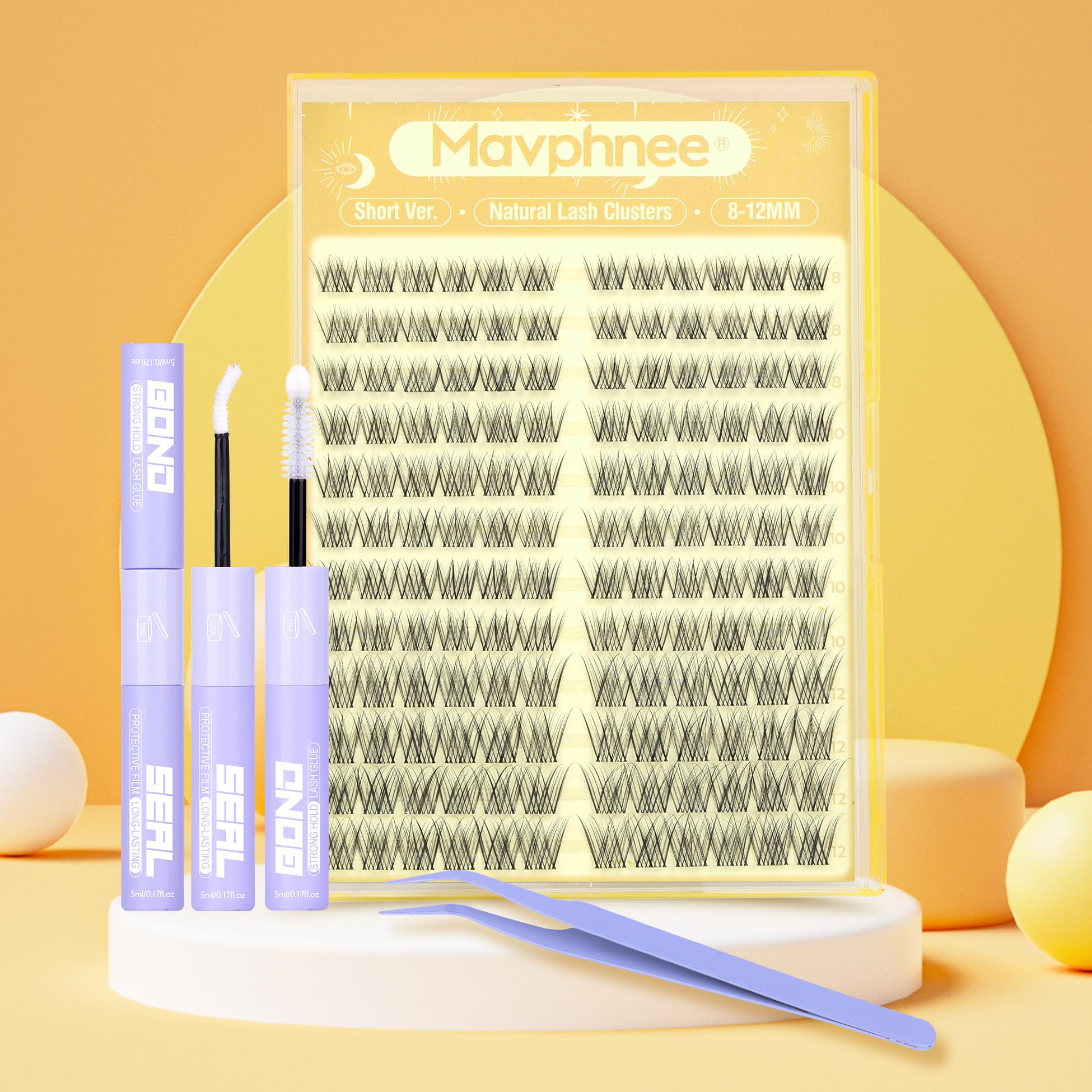 Mavphnee easy-apply clusters for quick, full-lash result