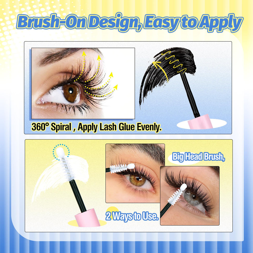 Mavphnee easy-application-lash-glue demonstrates simple, precise lash cluster placement.