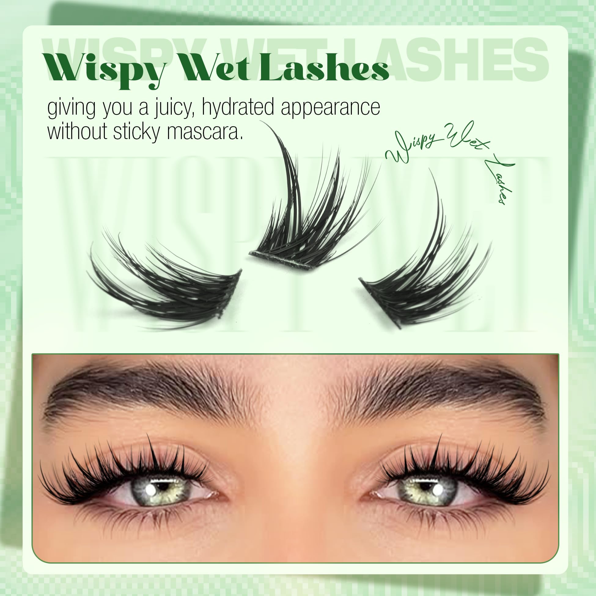 Mavphnee fairy lash clusters left and right for effortless fox eye effect.