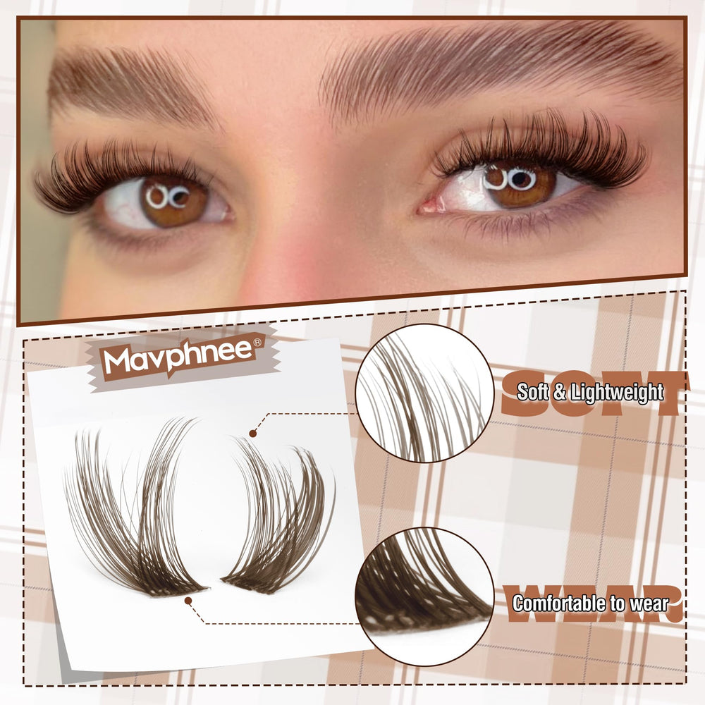 Mavphnee fairy-style lashes offer a soft, wispy enhancement for everyday elegance.