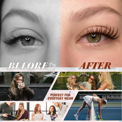Mavphnee Flaunt lashes with soft cotton band for comfortable all-day wear.